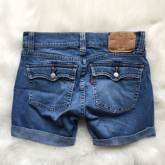 Levi's Pants - Levi’s 504 Slouch Blue Jean Shorts Mid Rise